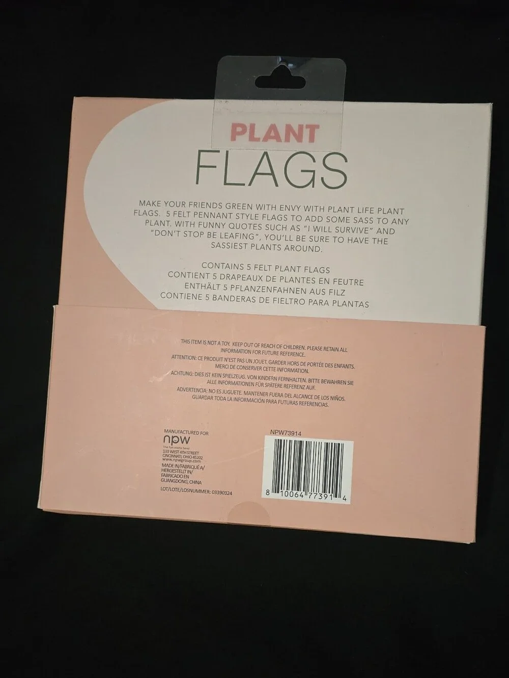 Felt Plant Flags - Pink, Green, Peach (5-Pack)